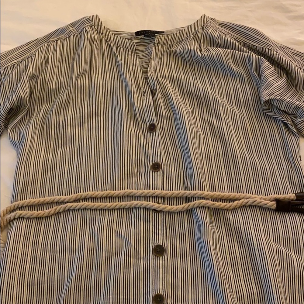 Sanctuary button up short sleeve dress with belt